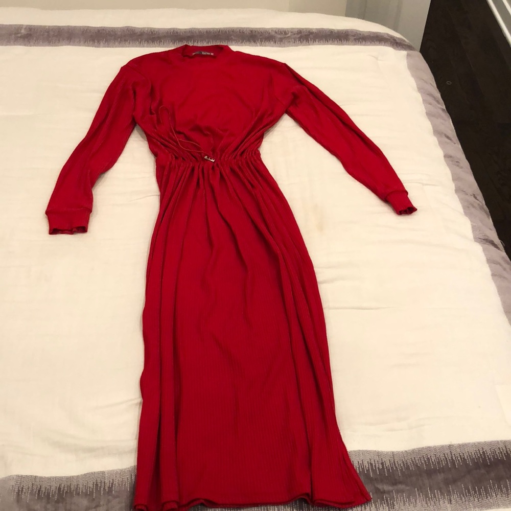 Zara red dress